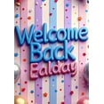 thumbnail image 4 of Welcome Back Banner Colorful Confetti Balloons Decorative Background Party Supplies Event Backdrop Celebration Welcome Banner Photography Props, 4 of 4