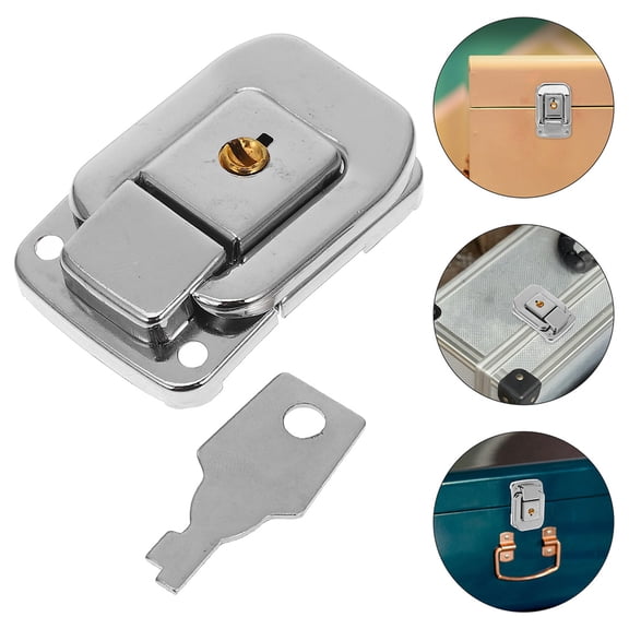 Hemoton 6pcs Toggle Catch Locks with Keys, Iron Briefcase Latch Hasp for Suitcase, Boxes, Case, Luggage Security