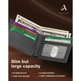 thumbnail image 4 of ALLIVE Men's AirTag Wallet- Genuine Leather RFID Blocking Slim Billfold Wallet with Built-in AirTag Holder, 8 Card Slots, Minimalist Front Pocket Wallet with Gift Box, Gifts for Men Dad, 4 of 8