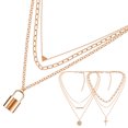 thumbnail image 4 of KAKOWELY 3 collares en capas, cadena de clavícula, collar para mujeres y niñas., 4 of 4