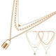 thumbnail image 4 of KAKOWELY 3 collares en capas, cadena de clavícula, collar para mujeres y niñas., 4 of 4