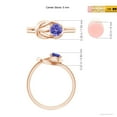 thumbnail image 4 of ANGARA Natural Solitaire Tanzanite Infinity Knot Ring in 14K Rose Gold for Women (Size-5mm) | December Birthstone, Birthday, Anniversary, Jewelry Gift for Women | Natural Tanzanite Ring, 4 of 9