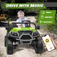 thumbnail image 6 of Joyracer 24V Kids Ride on Car Truck, 2 Seater 4WD Electric UTV, Remote Control, Storage Space, Music, Green, 6 of 8