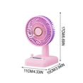 thumbnail image 3 of Ventilador de escritorio mini recargable por USB con luz LED, ventilador pequeño portátil para dormitorio, oficina y viajes, silencioso, compacto y versátil., 3 of 7