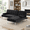Black, variant on Gewnee 78.35”L-Shaped Convertible Sectional Sleeper Sofa with Chaise – Reversible Design,3-Position Adjustable Backrest,Velvet Upholstery,Ideal for Living Room,Office,Guest Room.Dark Grey