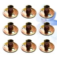thumbnail image 4 of FRCOLOR Écrou de Té 10 Pcs Métal 3 Trous de Vis Écrous à Rivets Base Ronde Écrous de Té pour Meubles (M8),1.42"X1.42"X0.59 Pouces, 4 of 4
