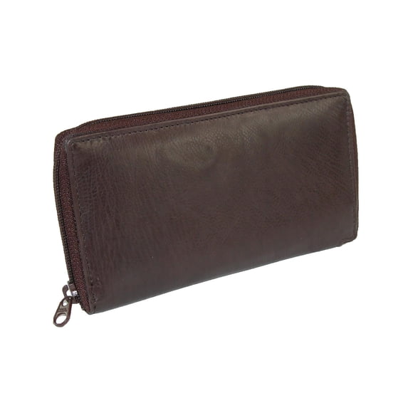 Paul & Taylor Leather Deluxe Zip Around Checkbook Cover Wallet