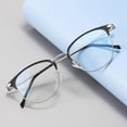 thumbnail image 1 of Gafas Baoblaze Luz Azul Semi Sin Montura Lentes Transparentes Plata, 1 of 8