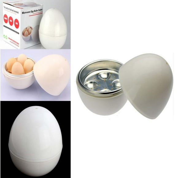 Cocina de huevos para microondas con 4 huevos con depósito de agua - Hervir al vapor Perfect Eggs cada vez