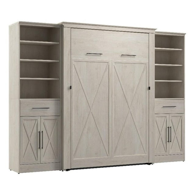Pemberly Row Lit Escamotable Complet et Garde-Robes (113 Po L) - Bois d'Ingénierie, Blanc
