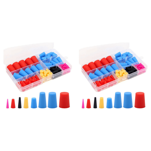 220PCS Silicone Rubber Tapered Plug, High-Temperature Resistant Rubber Stoppers for Hole Plugs, Spraying, Spraying,
