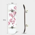 thumbnail image 2 of Skateboards pastel color cherry blossom japan blooming flowers Maple Double Kick Standard Skateboard Pro Complete Outdoor for Beginners Adult Gift 31"x8", 2 of 4