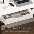 thumbnail image 3 of NAIYUFA Computer Desk with Drawers,Home Office Gaming Desks with Hidden Storage,Study Writing Home Office Table for Small Spaces,White, 3 of 8
