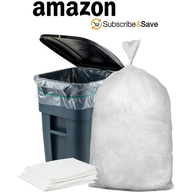6-10 Gallon Trash Bags, 1000 Count Bulk, Can Liners, Clear Multi-Use