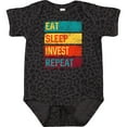 thumbnail image 3 of Inktastic Stock Broker Eat Sleep Invest Repeat Boys or Girls Baby Bodysuit, 3 of 5