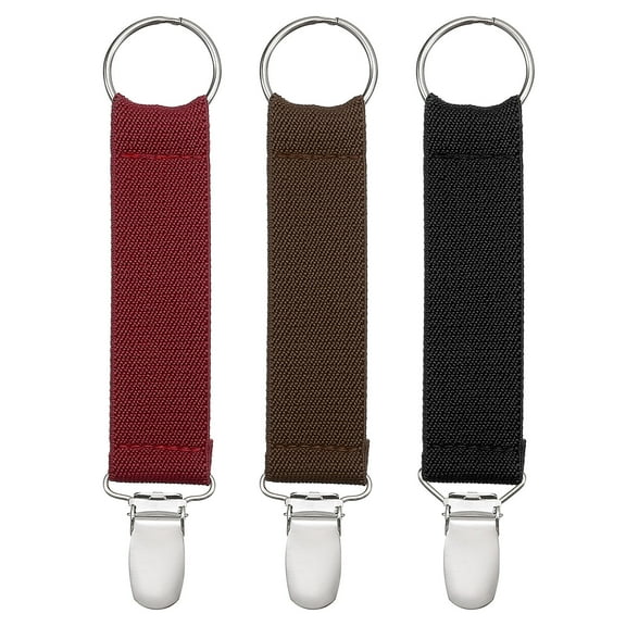 Hat Clips for Travel, 3 Pack Elastic Hat Clips(Coffee, Black, Wine Red)