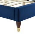 thumbnail image 6 of Modway Yasmine Channel Tufted Performance Velvet Twin Platform Bed in Navy, 6 of 8