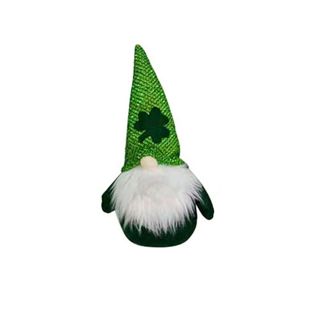 Honganda Décoration de Gnome pour la Saint-Patrick Poupée en Peluche Leprechaun Tomte Gnome