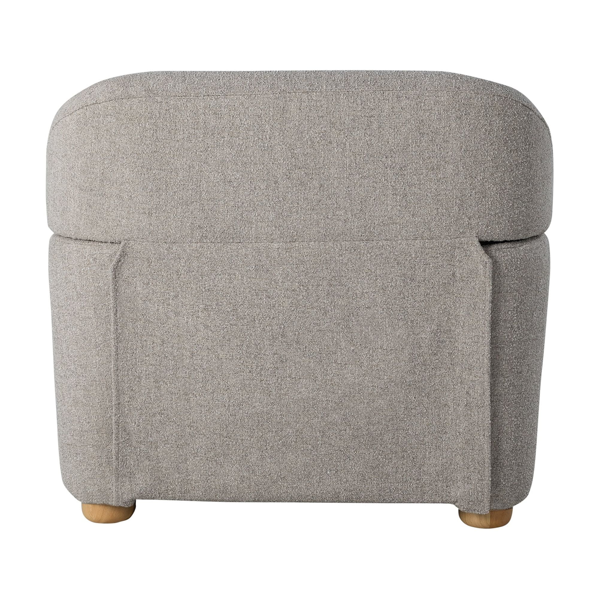 Studio Living Genifer Modern Arm Chair, Pebble Gray Boucle Fabric