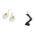 thumbnail image 5 of CoudarTitie Swan Figurines Tabletop Ornament Art Crafts and Thinker Statues Ladder Statue Resin Abstract Figure Handicraft for Bookshelf Entrance Decorative Objects Desktop Table Decorations, 5 of 8