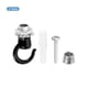thumbnail image 3 of Uxcell Gancho de Techo 39mmx23mm Paquete de 4 Ganchos de Tornillo Accesorio para Luminarias para Colgar Plantas Candelabros Negro, 3 of 5