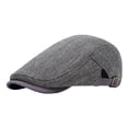 thumbnail image 4 of XIAOCHA Mens Adjustable Newsboy Cap Solid Breathable Newsboy Caps Daily Outdoor Beret Cap,GY1, 4 of 4
