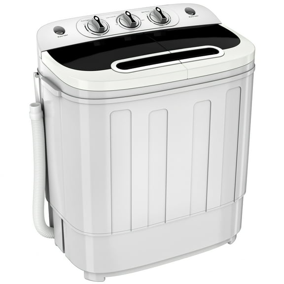 Compact Washing Machine Portable Mini Twin Tub Washer and Dryer 13lbs Capacity