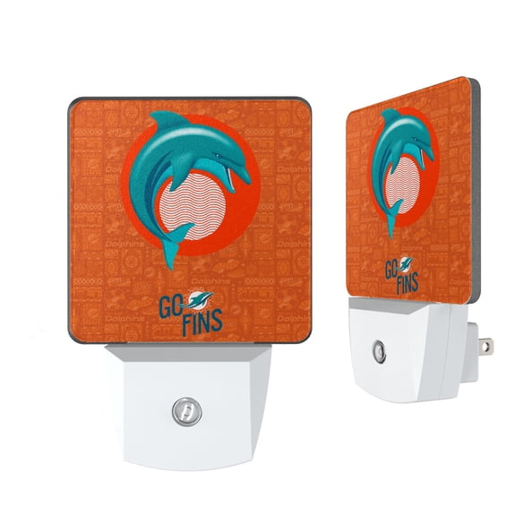 Miami Dolphins 2024 Illustrated Limited Edition Nightlight Two-Pack