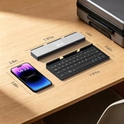 SIKAI CASE Foldable Bluetooth Keyboard with Magnetic Stand,Mini Keyboard for Tablet,Phones.Travel(Black)