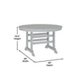 thumbnail image 4 of Emma + Oliver Indoor-Outdoor 48" Round Recycled HDPE Adirondack Dining Table for 4 in Gray, 4 of 8