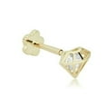 thumbnail image 5 of AVORA 14K Yellow Gold Simulated Diamond CZ Diamond Cage Cartilage Piercing Flat Back Earring Body Jewelry (18 Gauge), 5 of 5