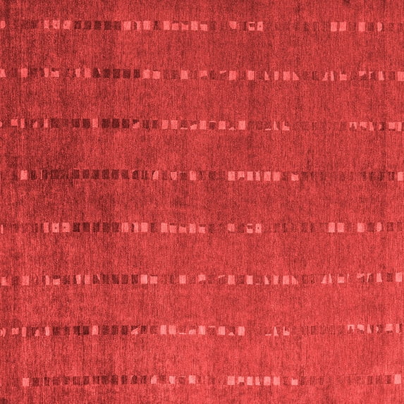 Ahgly Company Indoor Square Abstract Red Modern Area Rugs, 8' Square
