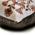 thumbnail image 2 of The HomeCentric Decorative Brown 12"x24" (30x60 cm) Lumbar Pillow Cover, Velvet Patchwork, Pathwork Oblong Pillow, Floral Pattern Contemporary Style - Fariba, 2 of 3