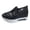 Black, variant on Stylago Platform Walking Sneakers for Women Embroidery Glitter Wedge Slip on Casual Shoes Summer Trendy Work Travel Shoe Size 8 Black
