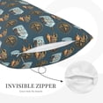 thumbnail image 3 of Lsque Miniature Ship In Bottle Pattern Pillow Case – Soft & Cozy Throw Pillow Cover, Hypoallergenic Cushion Case for Sleeping Women with Envelope Closure-20"x30", 3 of 6