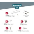 thumbnail image 3 of STAS Cliprail Pro Picture Hanging System Set White - Covers 19.69 ft of Wall Space - Heavy Duty Picture Rail & Art Hanging Gallery Kit Without Nails - for Home or Museum Includes 8 Hooks & Cords, 3 of 8