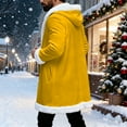 thumbnail image 6 of Mens Jacket Santa Coat Men Christmas Lined Winter Jackets Fleece Trench Coats Windbreaker Overcoat Xmas Cardigan Mens Coats S Yellow, 6 of 7