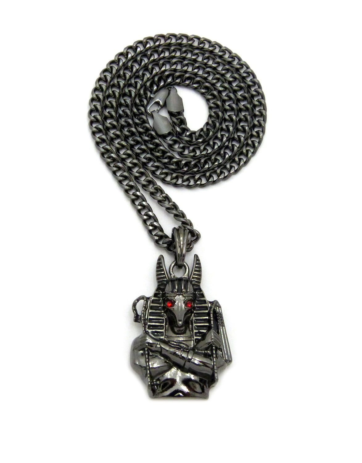 Hematite Egypt Ankh Cross Pendant 24" Various Chain Hip Hop Fashion Necklace 