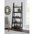 thumbnail image 2 of Riverbay Furniture 5-Shelf Transitional Wood Open Back Ladder Bookshelf in Black, 2 of 7