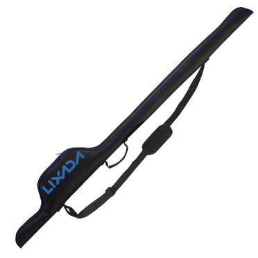 Lixada Sac pour Canne à Pêche 63 Pieds' Étui Portable pour Canne à Pêche Support de Canne à Pêche Pliant Organisateur d'Articles de Canne Grande Capacité Sac de Rangement Étui Souple Bleu
