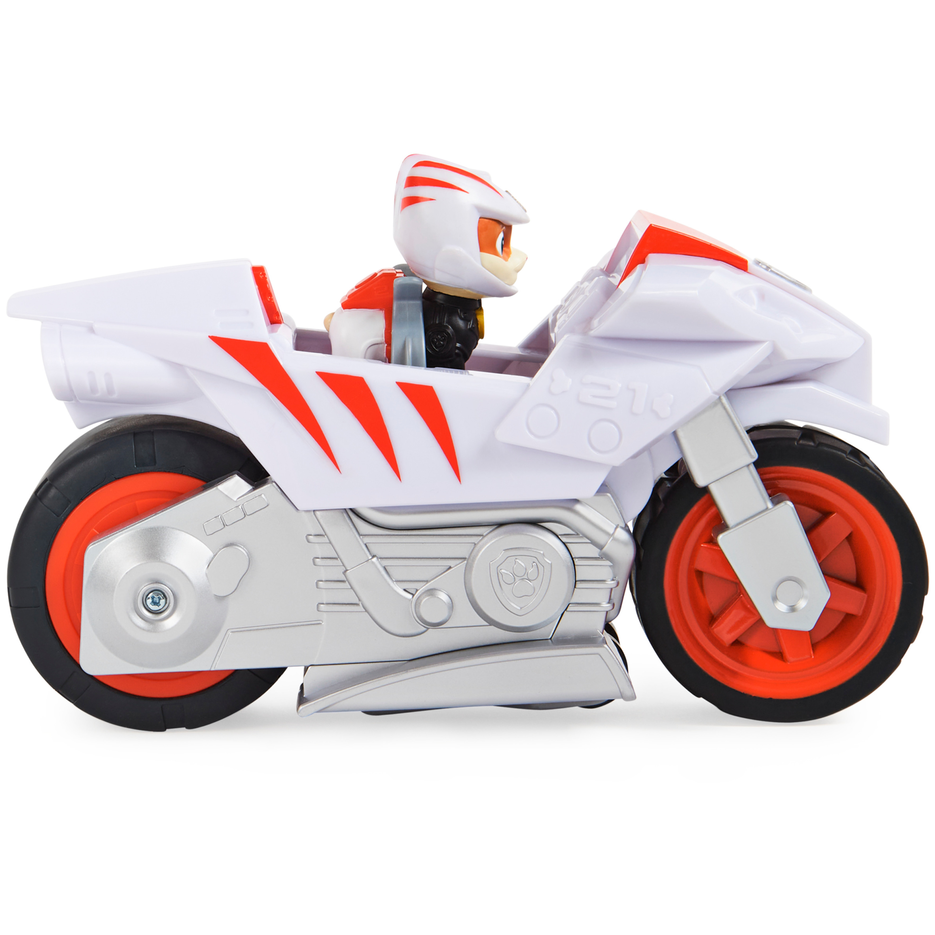 PAW Patrol, Moto Pups Wildcat’s Deluxe Pull Back Motorcycle Vehicle with Wheelie Feature and Toy Figure - image 4 of 8