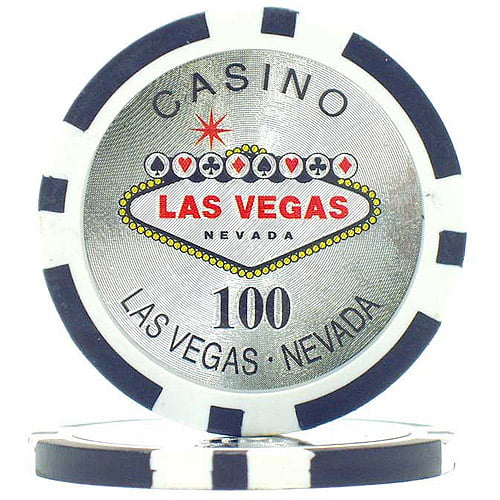 Las Vegas Nevada Clay style GRAY Casino poker chip cool collectible set of 10 