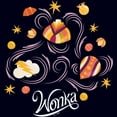 thumbnail image 2 of Women's Wonka Chocolates  Graphic Tee Navy Blue Large, 2 of 4