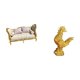 thumbnail image 5 of Sofá En Miniatura Y Figura De Gallina Para Casa De Muñecas, Ideal Para Decorar Escenas Cotidianas Y El Hogar Según El Feng Shui. Regalo Perfecto Para Inauguración De Casa., 5 of 8
