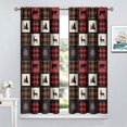 thumbnail image 4 of Red Wine Kitchen Curtains, Glasses of Red and White Wine Theme Window Treamtents for Bedroom, Farmhouse Rural Wine Cheese Drape 2 Panel Sets,42x54 Inch, 4 of 5