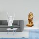 thumbnail image 2 of Estatua del gesto de la roca,Figuras de estatuas de dedos con gestos de música rock,Figura de león,Estatua de león en estante,escritorio,oficina,decoración del hogar,Figura decorativa de, 2 of 8