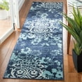thumbnail image 2 of SAFAVIEH Adirondack Hortense Floral Runner Rug, Navy/Aqua, 2'2" x 9', 2 of 7