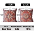 thumbnail image 4 of Boho Throw Pillow Covers 18x18 inch Set of 2,Soft Pillowcases Bohemia Carpet Pattern Decorative Sofa Living Room Bed Square Pillow Case Cushion Cover-Red, 4 of 7