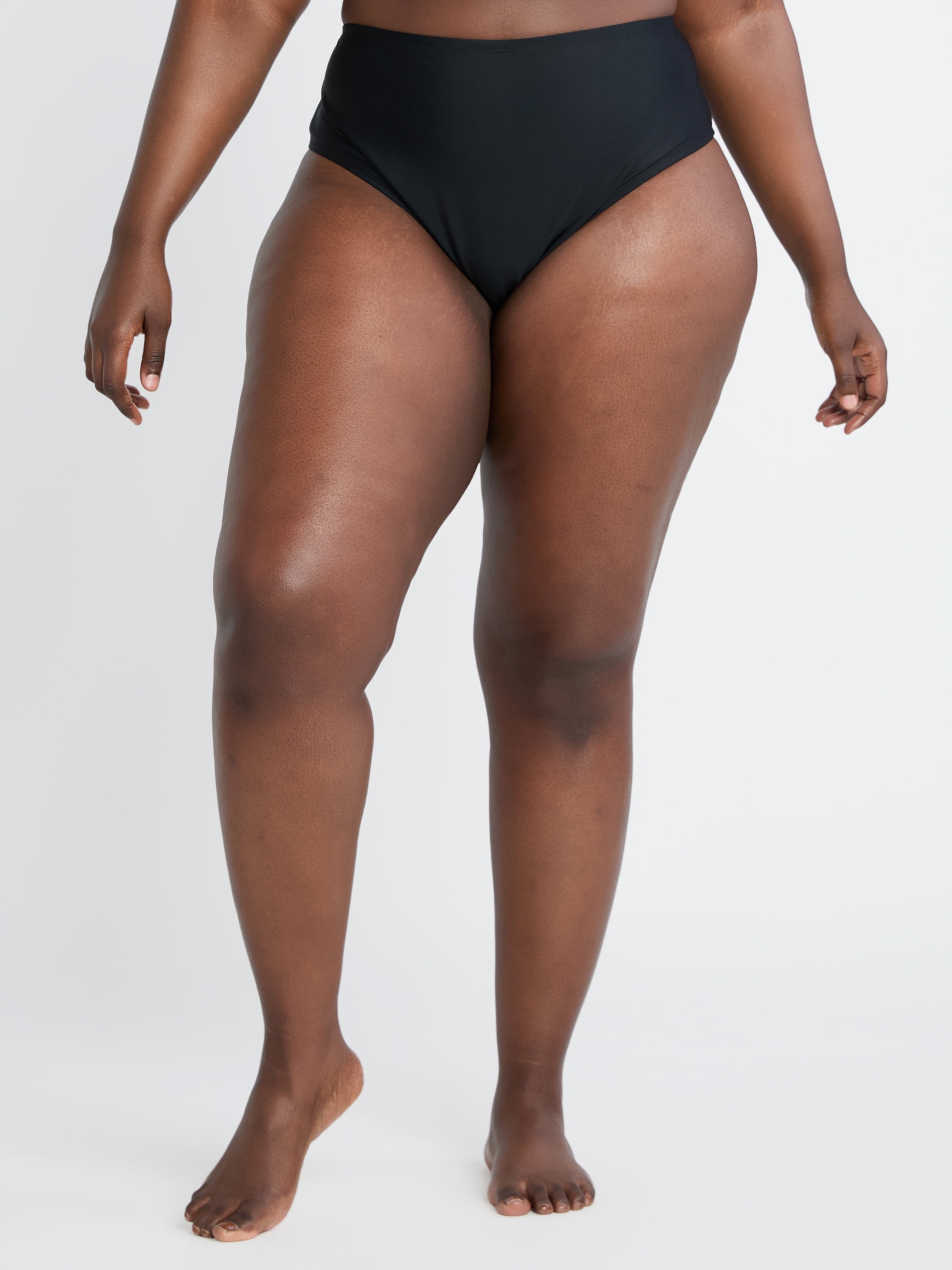 Time and Tru Women's High Waist Bikini Swim Bottoms, Sizes XS-3X