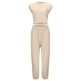 thumbnail image 3 of Womens 2 Piece Tracksuit, Cropped Top & Sweatpants with Pockets, Casual Set for Lounging/Sports, 3 of 7